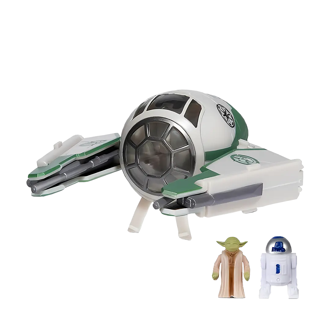 Jazwares: Star Wars - Jedi Starfighter Yoda - Raumschiff 8cm (inklusive 2 Spielfiguren)