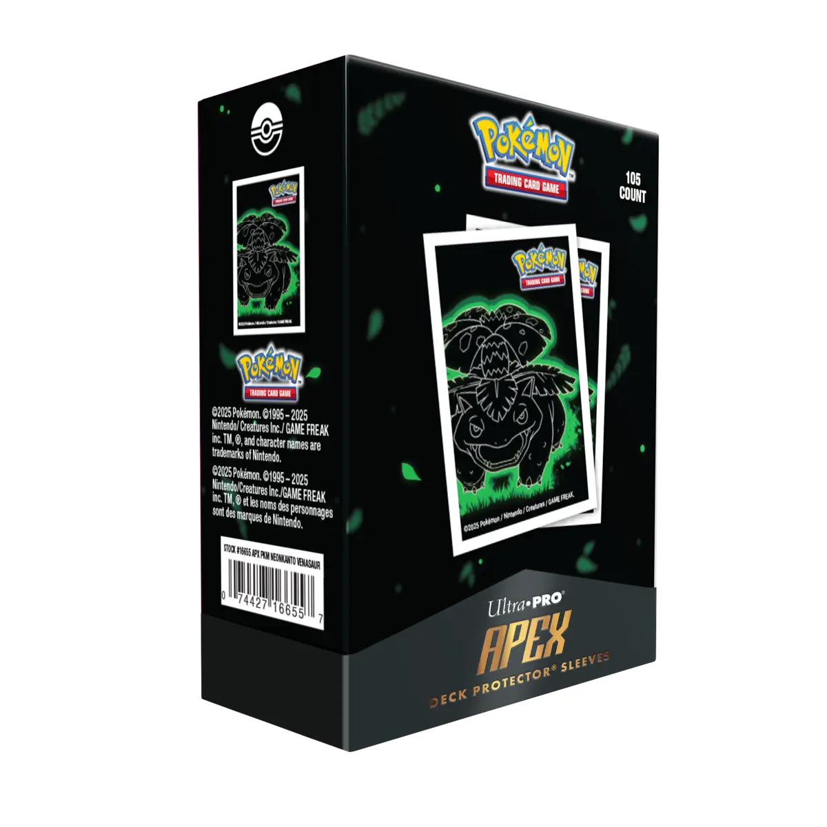 Ultra Pro - Neon Kanto APEX Deck Protector® Sleeves Venusaur (105ct )
