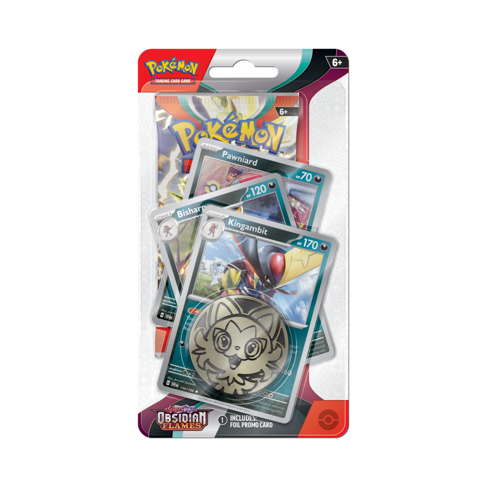 Pokémon TCG: Obsidian Flames (SV3) - Premium Checklane Blister Kingambit (EN) Pokémon TCG: Obsidian Flames (SV3) - Premium Checklane Blister Kingambit (EN)