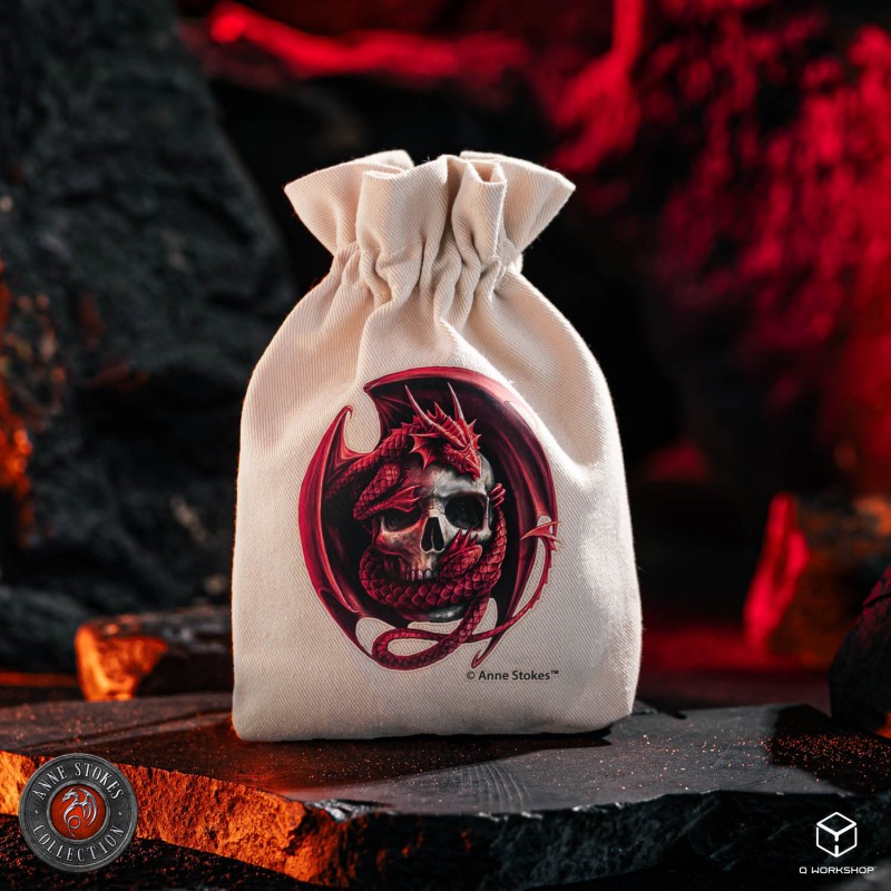 Q Workshop | Skull Embrace | Anne Stokes Dice Pouch