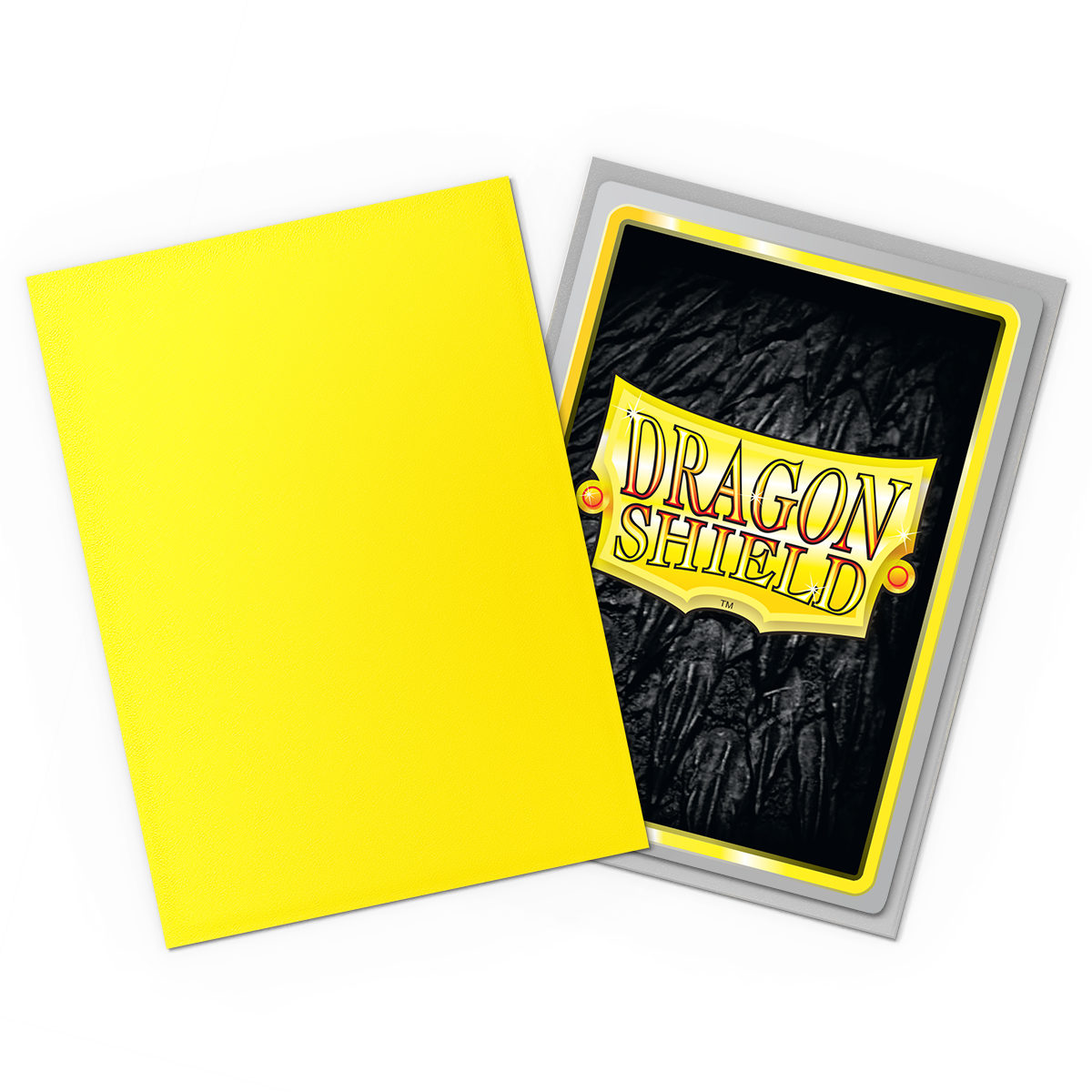 Dragon Shield | Yellow & Silver | Matte Dual Sleeves Standard Size