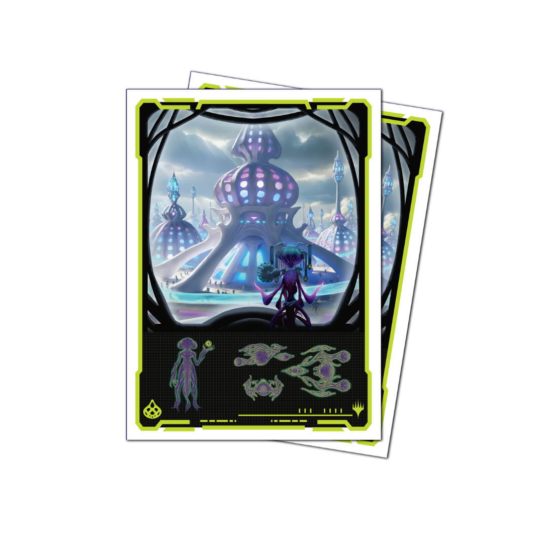 Ultra Pro - Edge of Eternities - Uthros, Titanic Godcore - 105ct Apex Deck Protector Sleeves for Magic: The Gathering