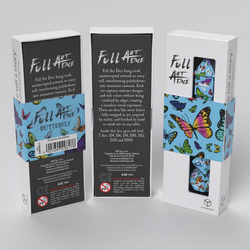 Q Workshop | Butterfly | Full Art Dice Set™