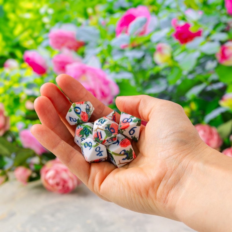 Q Workshop | Roses | Full Art Dice Set™