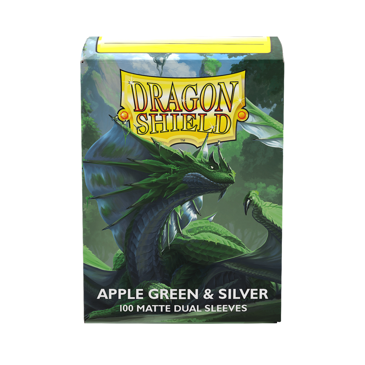 Dragon Shield | Applegreen & Silver | Matte Dual Sleeves Standard Size