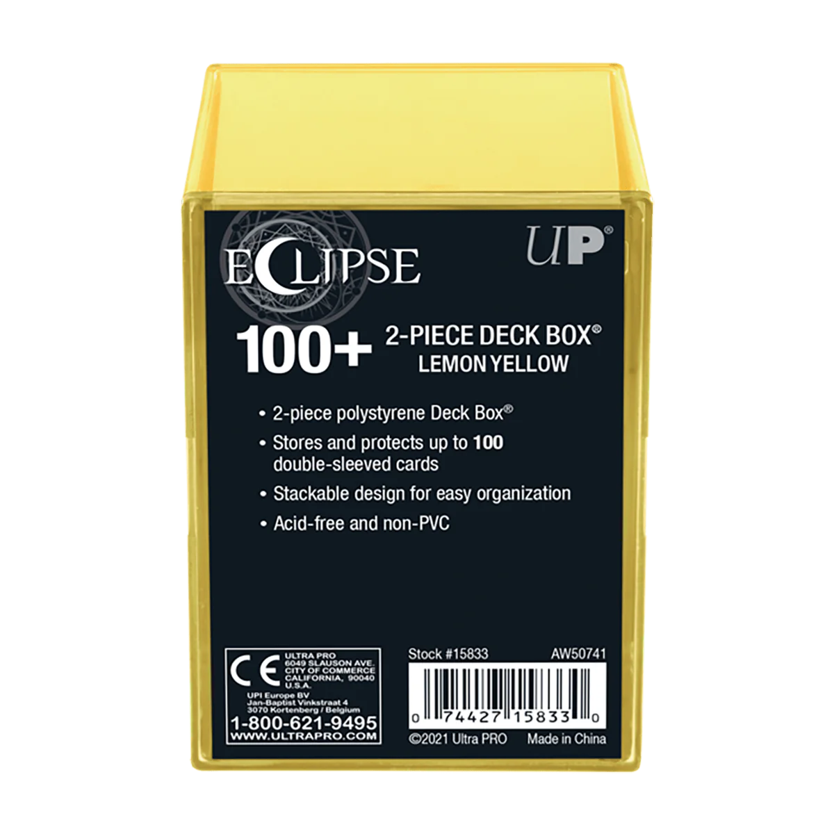 Ultra Pro - Eclipse 2-Piece Deck Box: Lemon Yellow