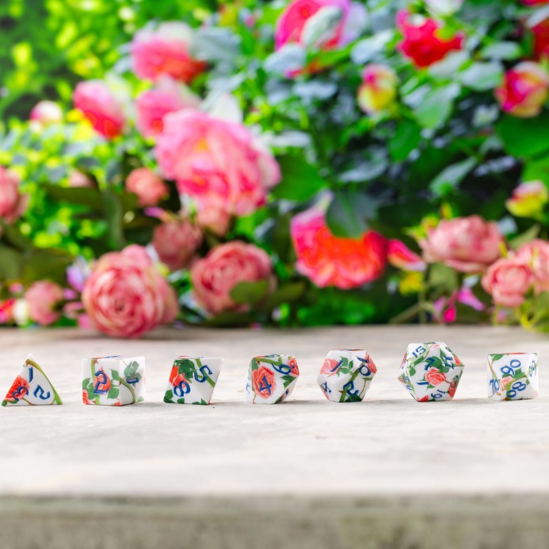 Q Workshop | Roses | Full Art Dice Set™