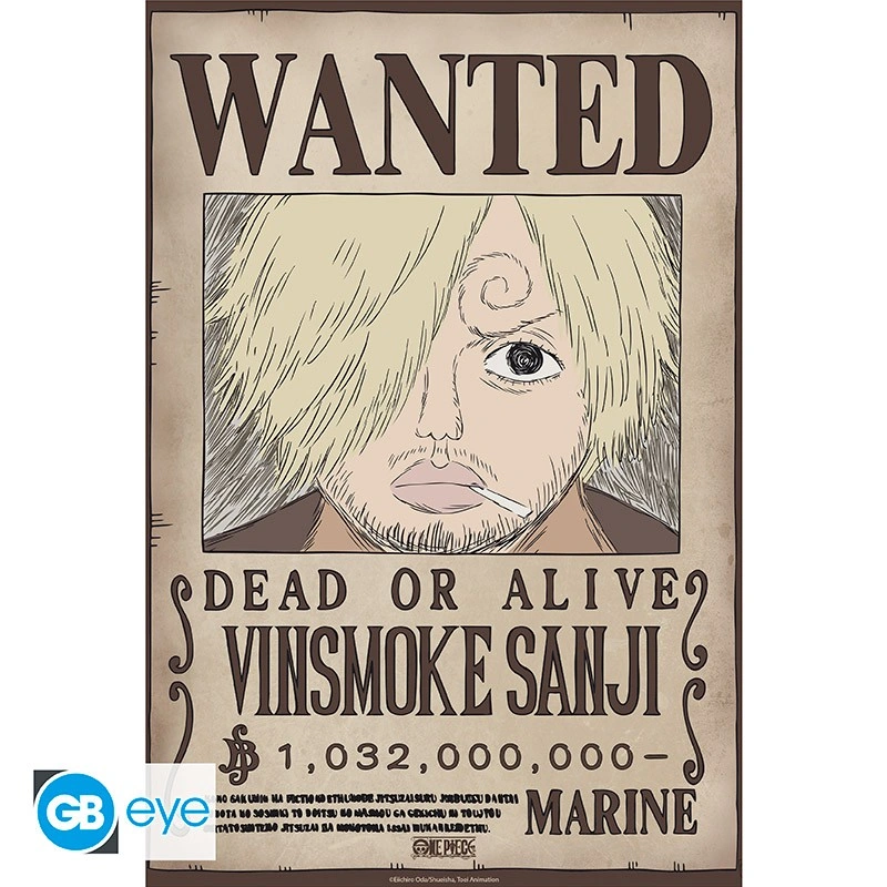 One Piece | Chibi Poster (52 x 38cm) Wanted Sanji Wano | Poster