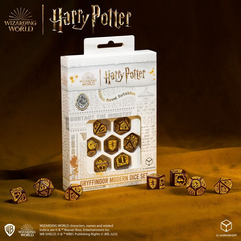 Q Workshop | Gryffindor | Harry Potter Modern Dice Set