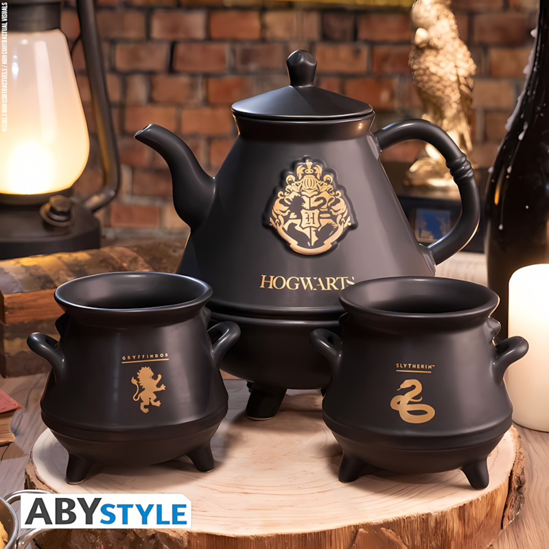 Abysse | Harry Potter | Hogwarts Teapot with Cauldrons Set