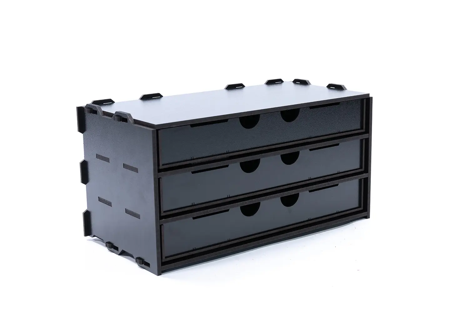 Kraken Wargames | Schrank 3 lange Schubladen | Black Rack