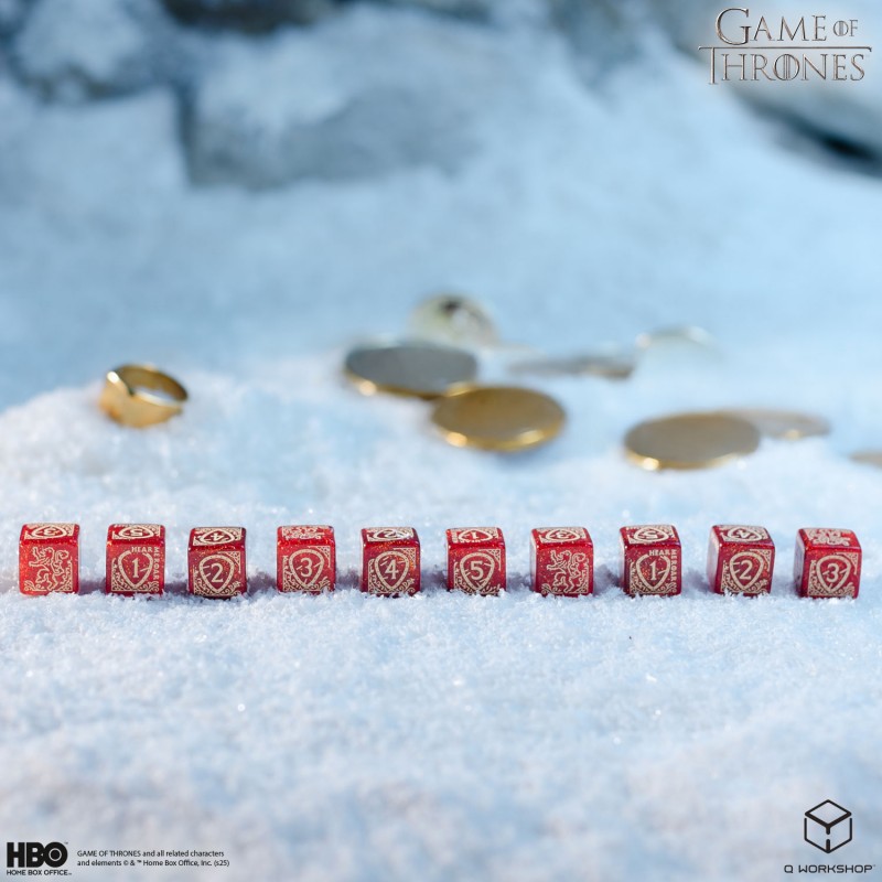 Q Workshop | Lannister | Game Of Thrones 10xD6 Dice Set