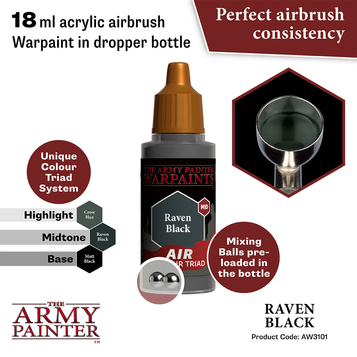 The Army Painter - Raven Black - Warpaints Air