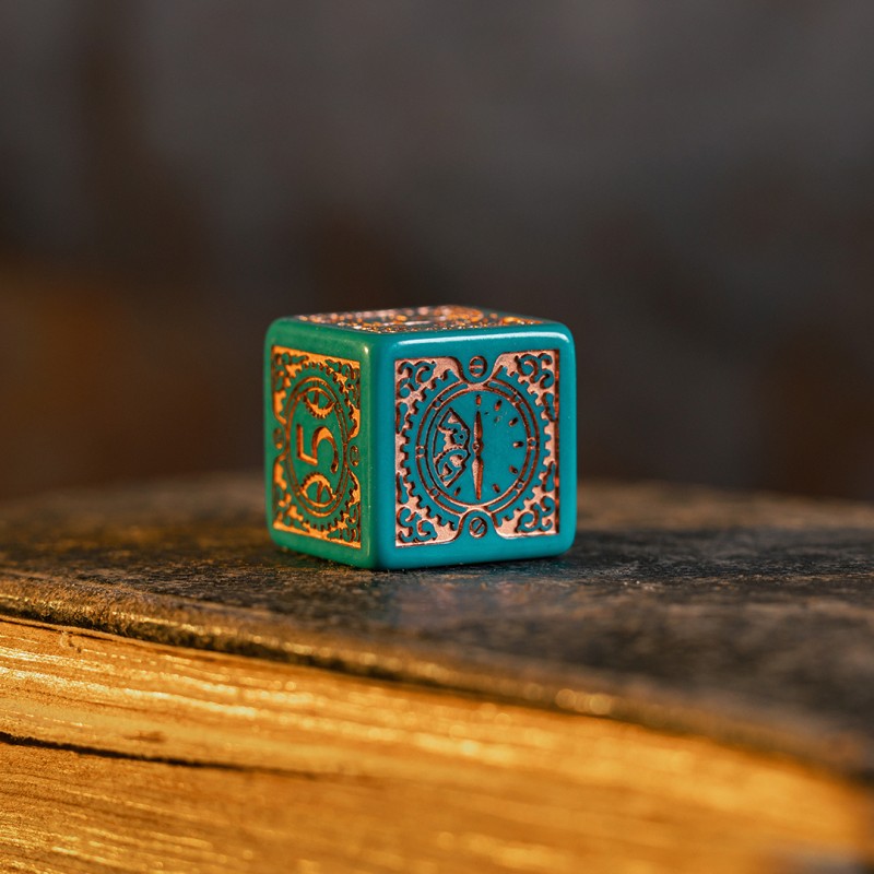 Q Workshop | Steampunk Clockwork - Nautical Apparatus | Modern Dice Set