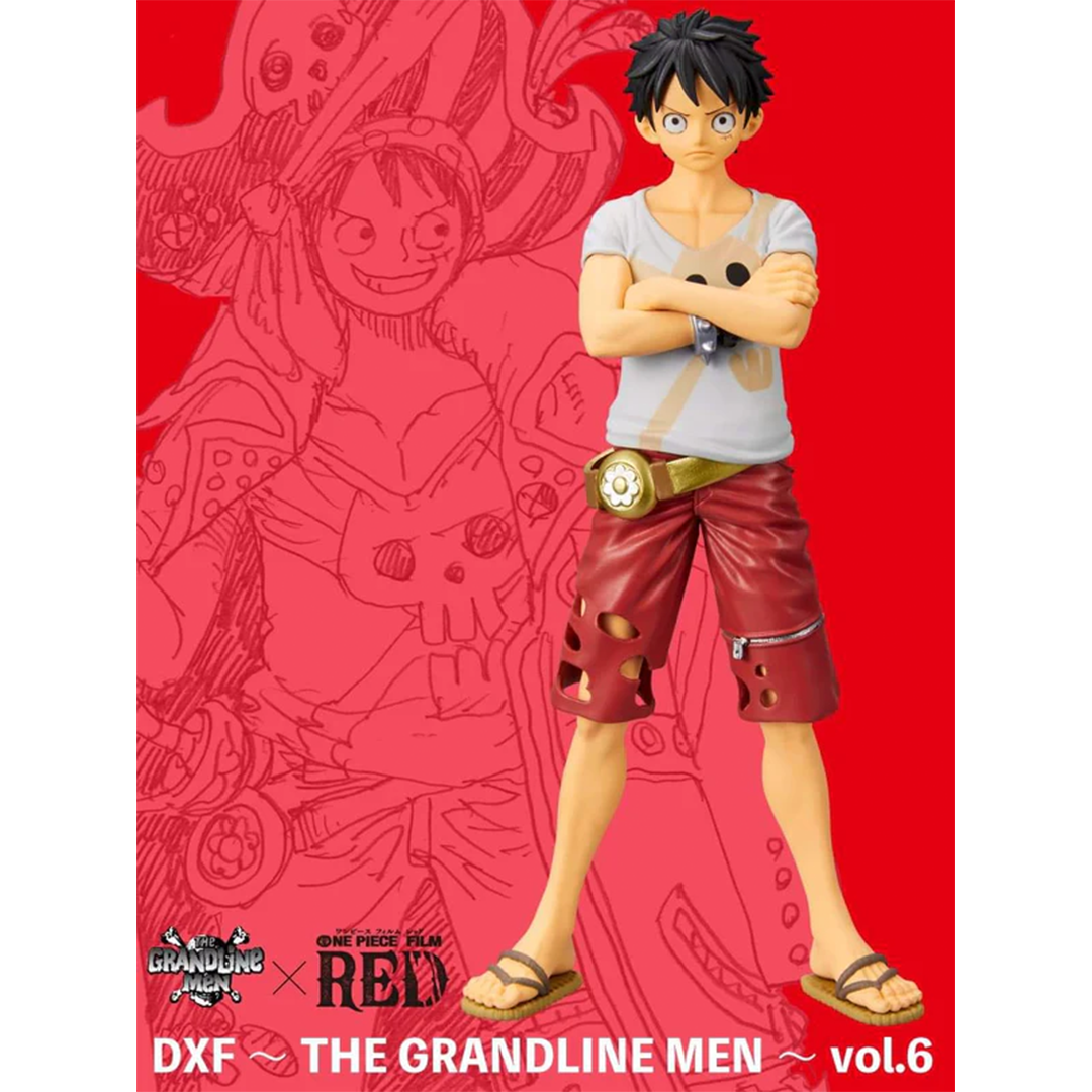 Banpresto | Monkey D. Luffy DXF The Grandline Men Vol. 6 (16cm) | One Piece Film Red