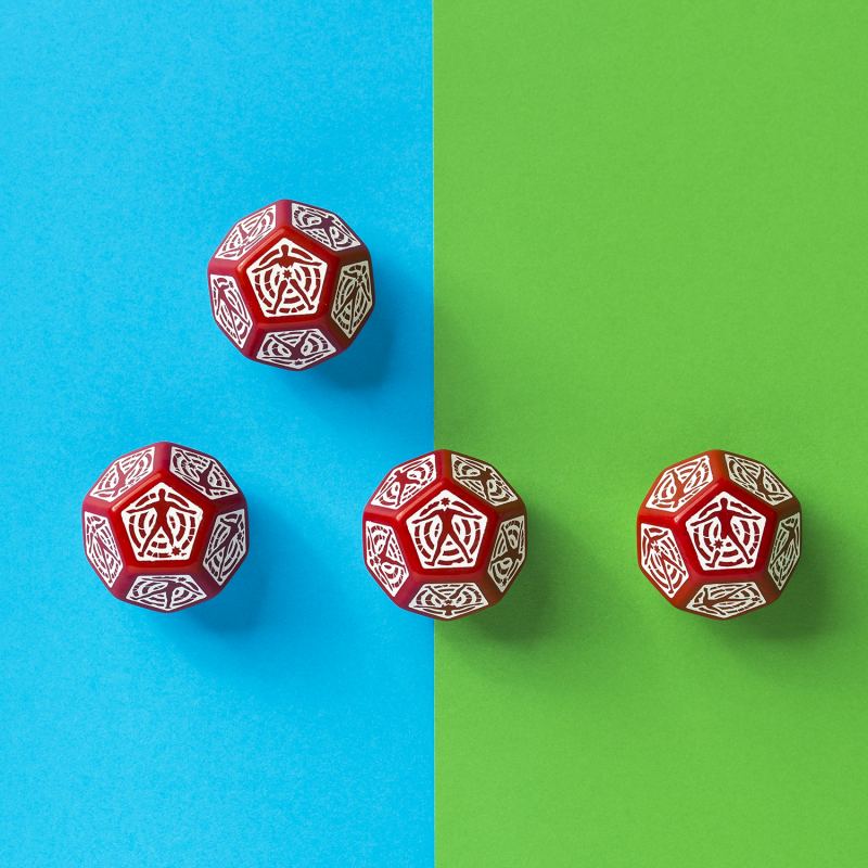 Q Workshop | Red & White | D12 Hit Location Die