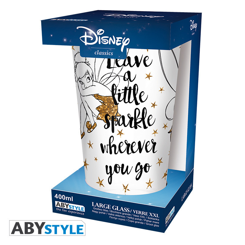 Abysse | Tinkerbell Glas Gold-Glitter | Disney