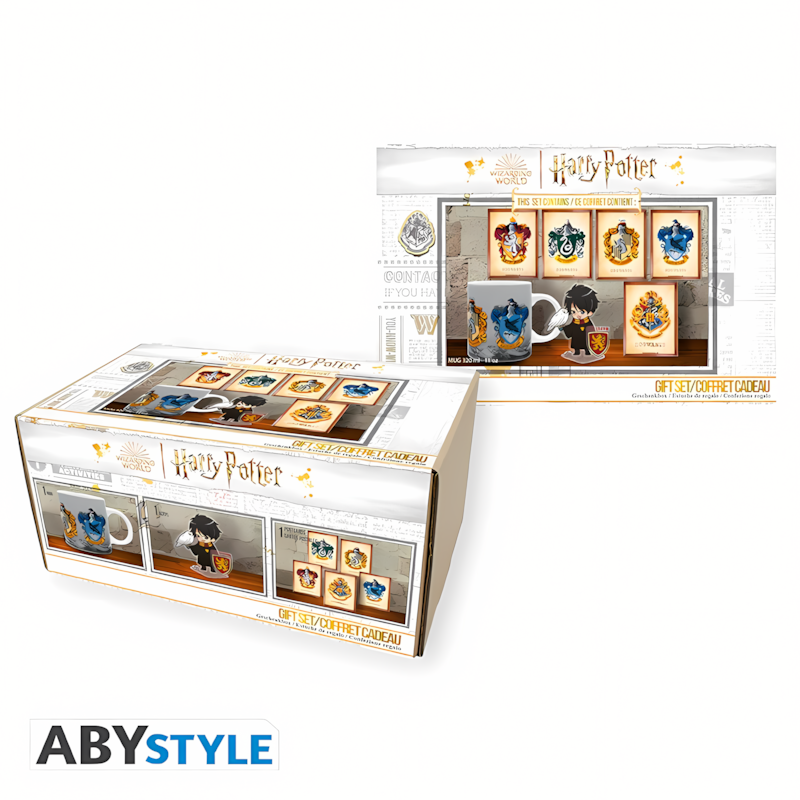 Harry Potter | 4 Houses | Gift Set (Mug (320ml), Acryl® Figure & Postcards)