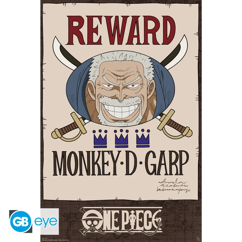 One Piece | Maxi Poster (91,5 x 61cm) Wanted Garp Cross Guild | Poster