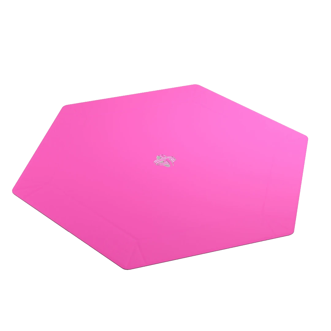 Gamegenic | Magnetic Dice Tray Hexagonal | Dice Tray Black/Pink