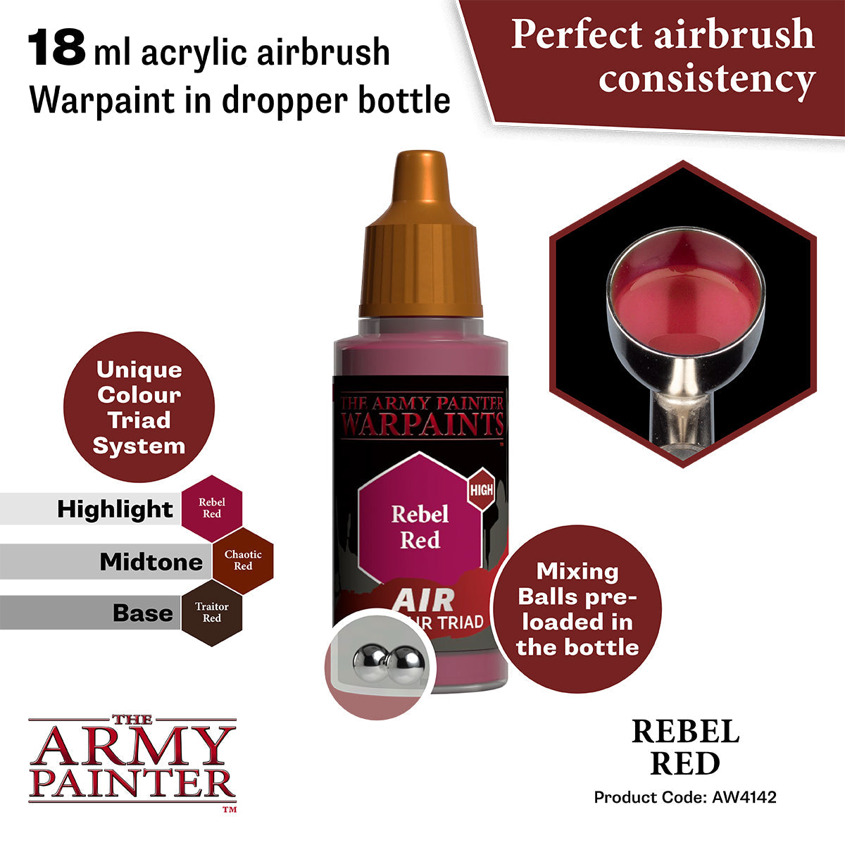 The Army Painter - Rebel Red - Warpaints Air
