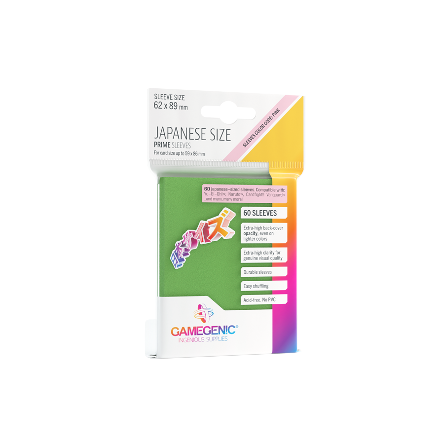 Gamegenic - Japanese Sized Sleeves - Grün (60 Stück)