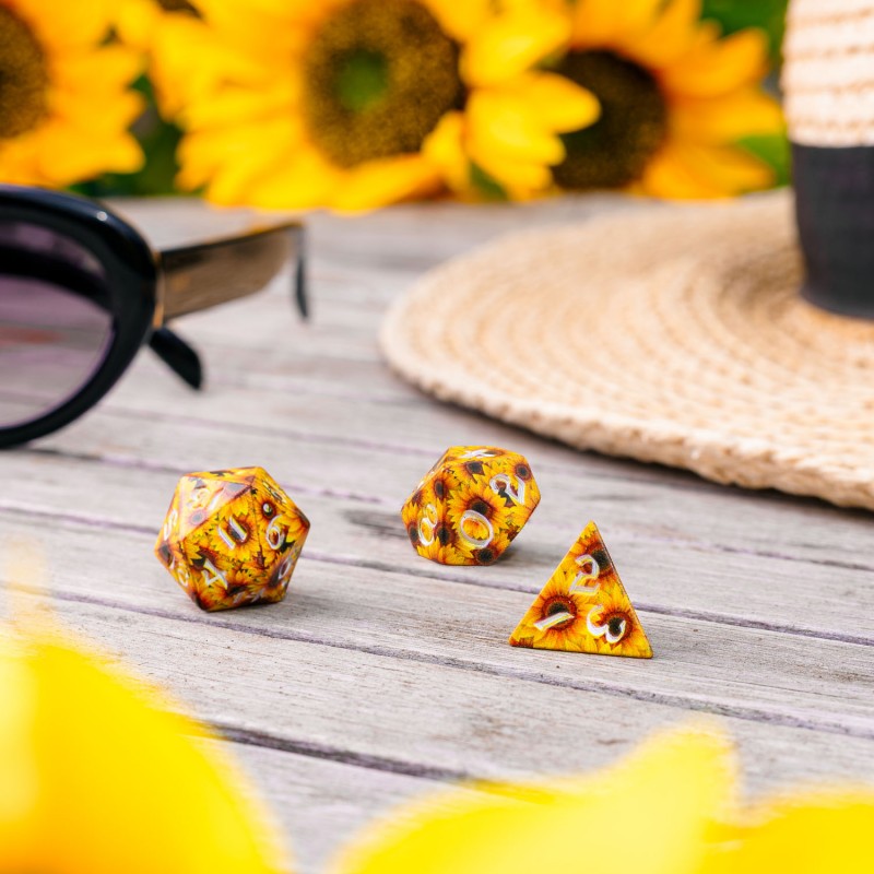 Q Workshop | Sunflower | Full Art Dice Set™