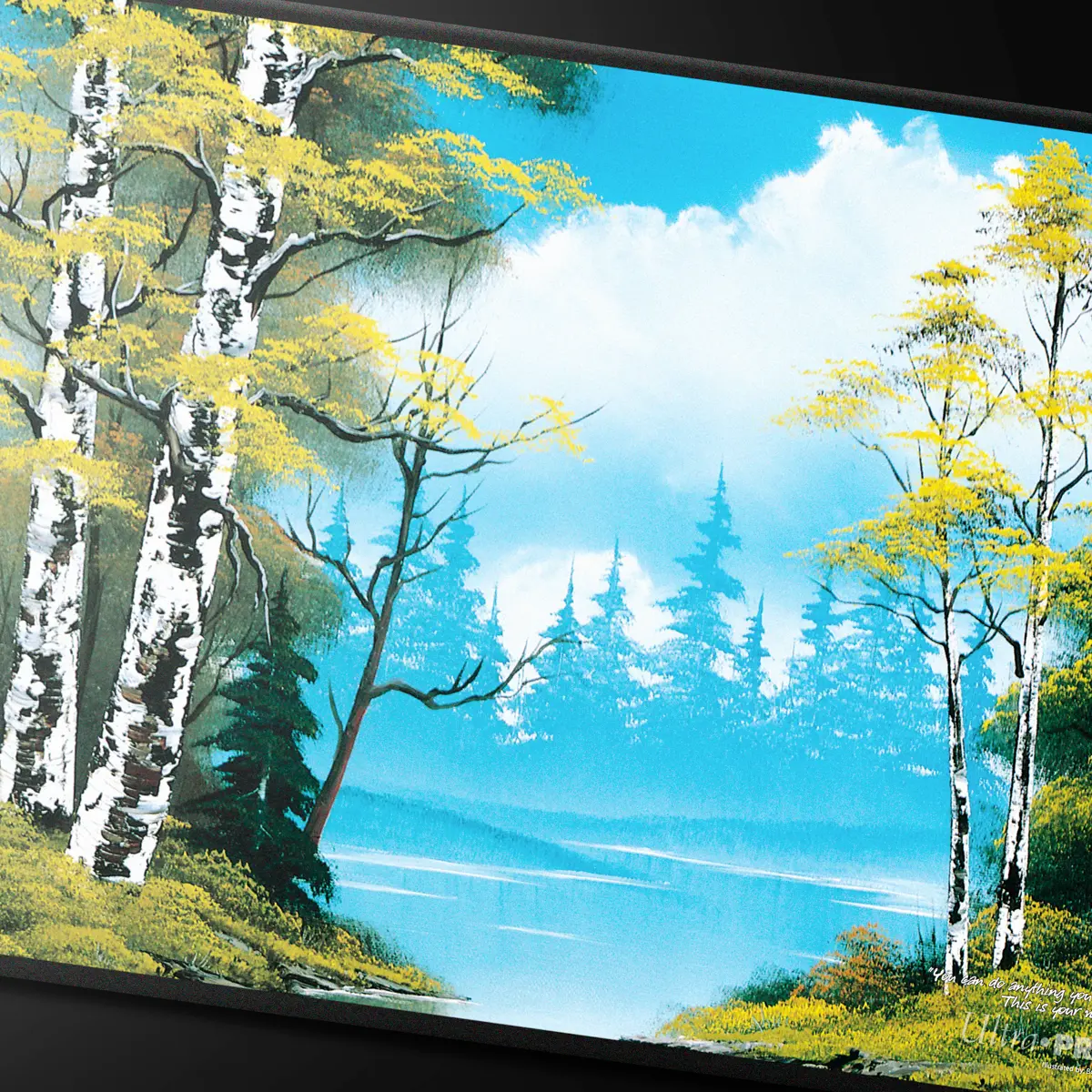 Ultra Pro: Bob Ross Lakeside Path Black - Stitched Playmat
