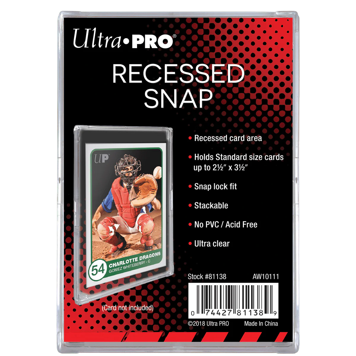 Ultra Pro: Recessed Snap - Card Holder