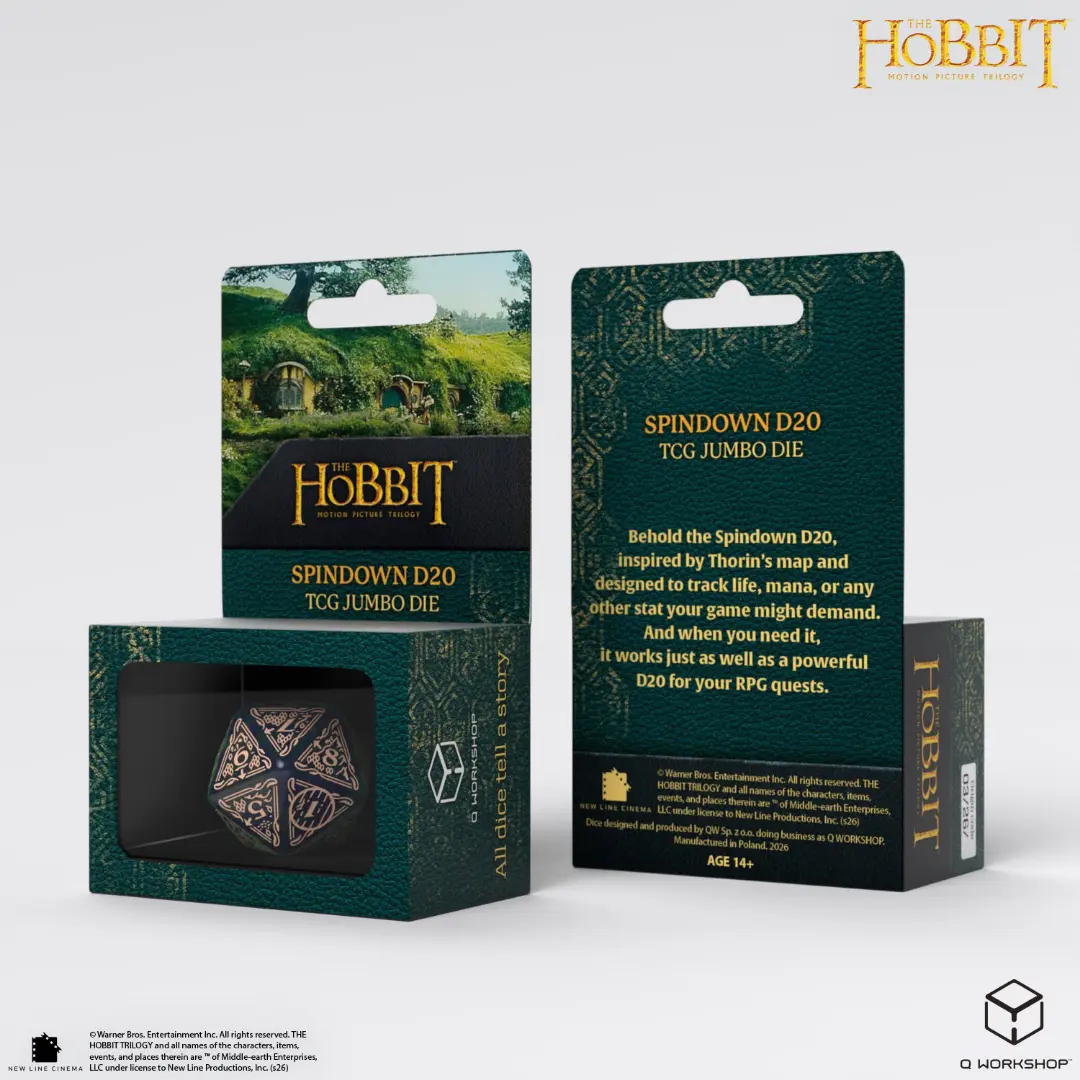 Q Workshop | Tideborn TCG Jumbo Die | The Hobbit Spindown D20