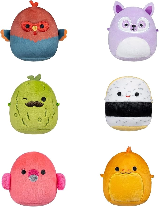 Jazwares | Squishmallows Micromallows: Charles, Onel, Mo, Cookie, Reed & Layla | 6er Set Plush (6cm)
