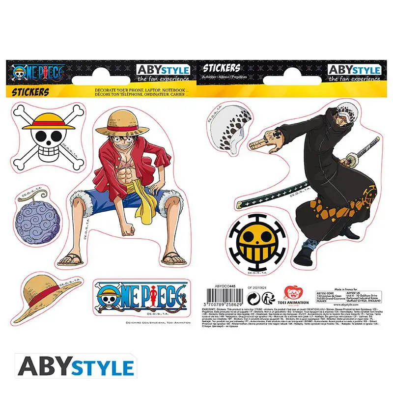 One Piece | Sticker (16 x 11cm) Luffy & Law | Sticker