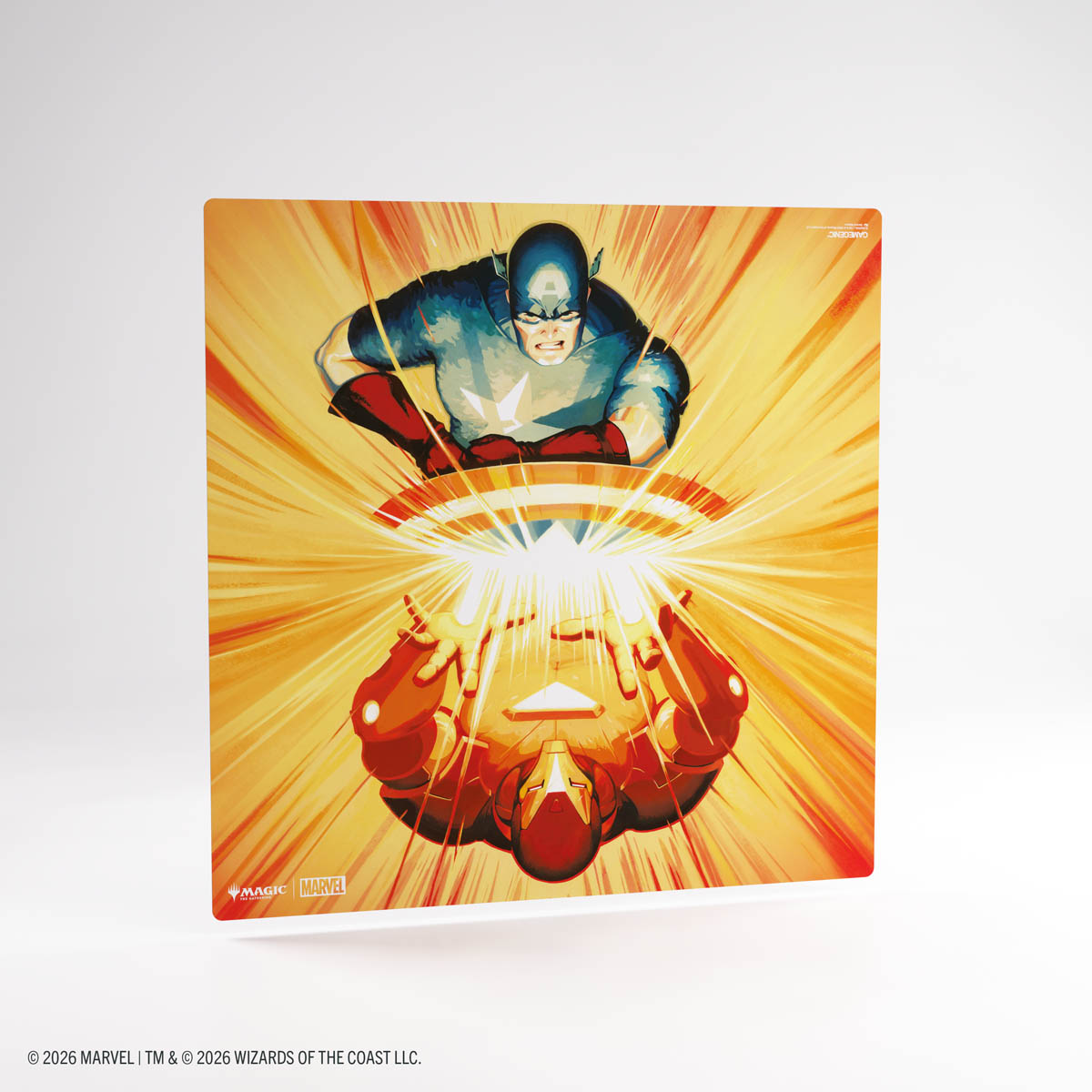 Gamegenic | Marvel Super Heroes - Iron Man & Captain America | Prime 2-Player Playmat