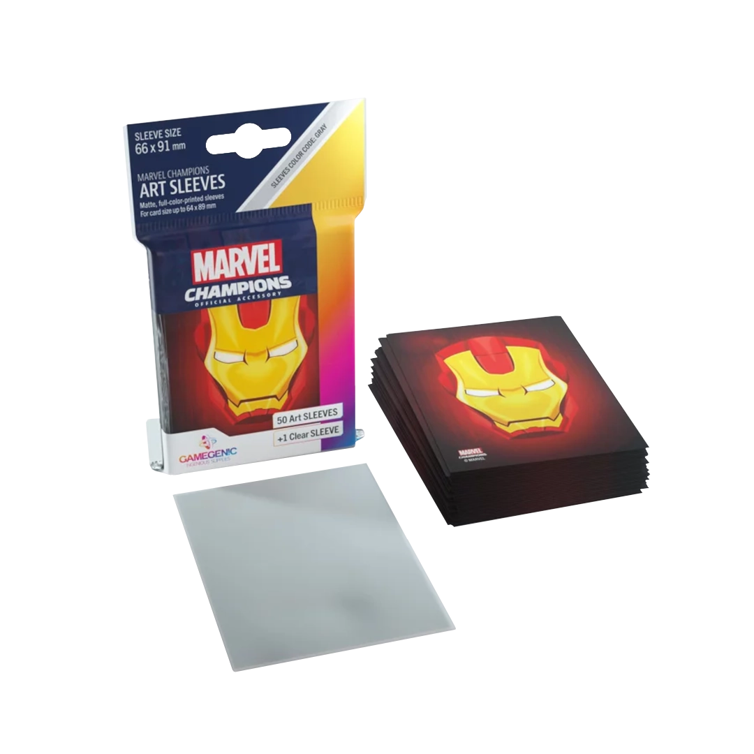 Gamegenic | Marvel Champions Sleeves | Iron Man (50+1)