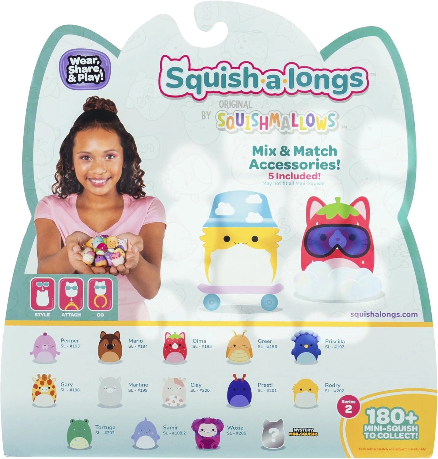 Jazwares | Squish-a-Longs Mini-Squish & Zubehör Wave 2 | Mini-Squish 14er-Pack