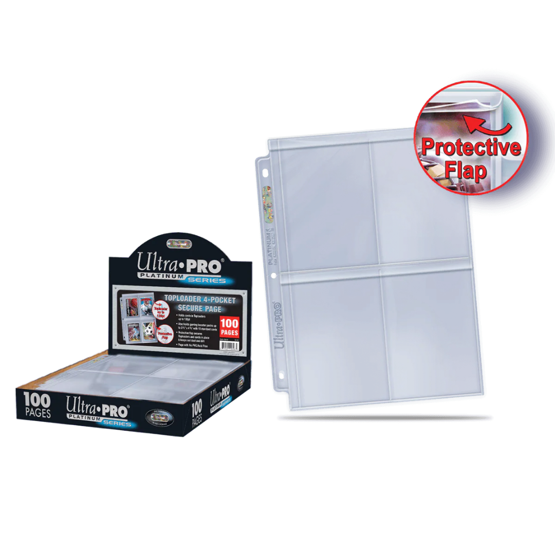 Ultra Pro | Premium Series | 4-Pocket Secure Pages für Toploader (100ct)