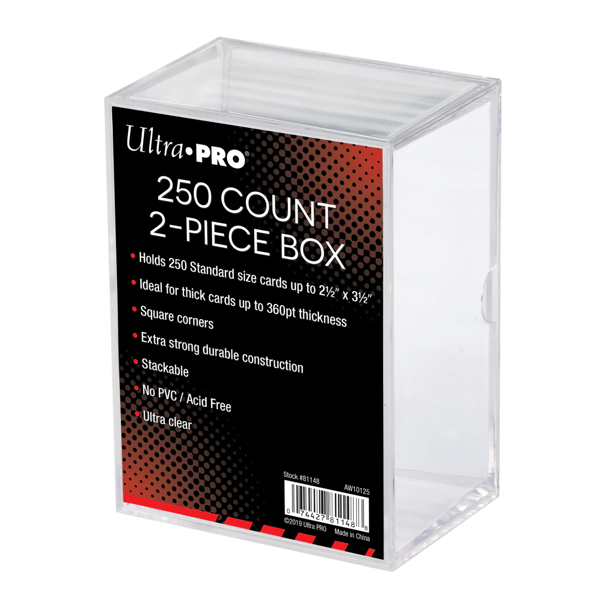 Ultra Pro: 2-Piece 250 Count Clear - Card Storage Box