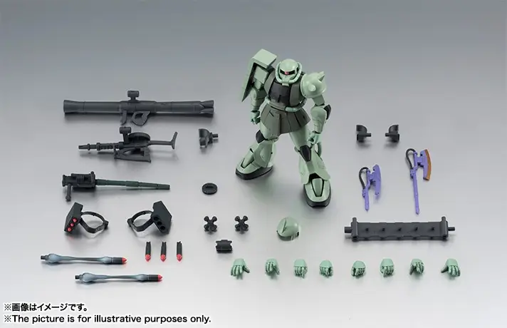 Tamashii Nations | MS-06 Zaku II Mass Production Model (Version A.N.I.M.E.) The Robot Spirits (13cm) | Gundam