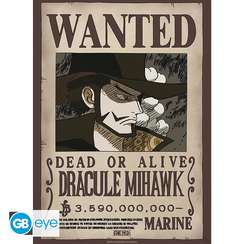 One Piece | Chibi Poster (52 x 38cm) Wanted Mihawk Wano | Poster