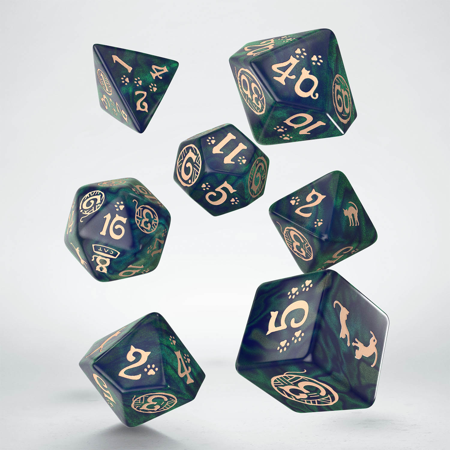 Q Workshop | Mittens | CATS Dice Set