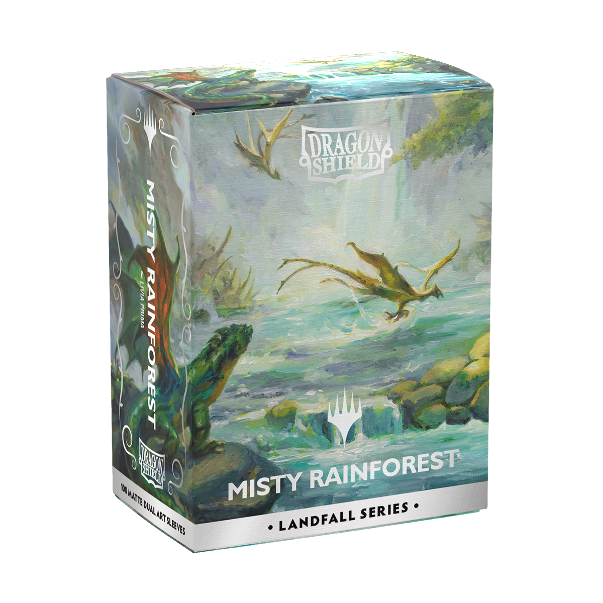 Dragon Shield X Magic: The Gathering: Misty Rainforest - Standard Size Sleeves Landfall Series