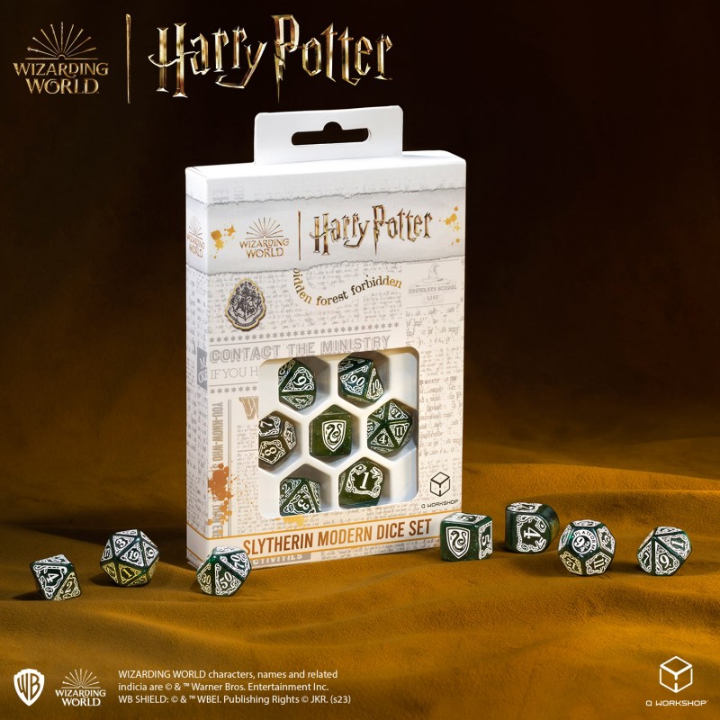 Q Workshop | Slytherin | Harry Potter Modern Dice Set