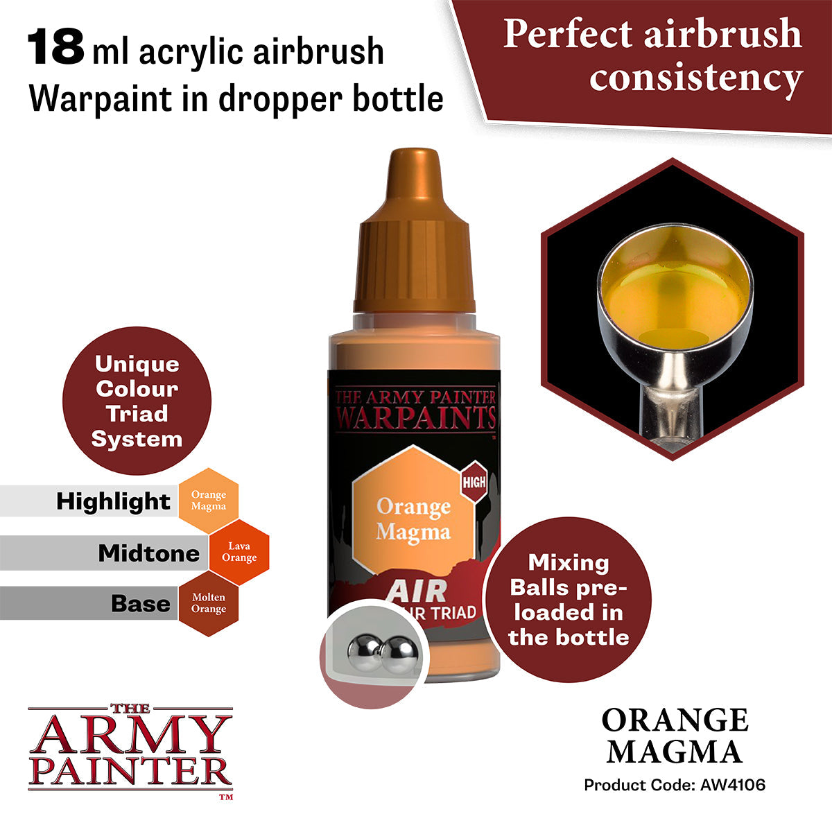 The Army Painter - Orange Magma - Warpaints Air