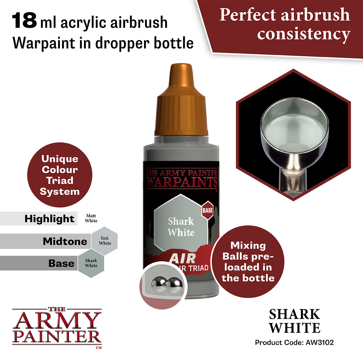 The Army Painter - Shark White - Warpaints Air