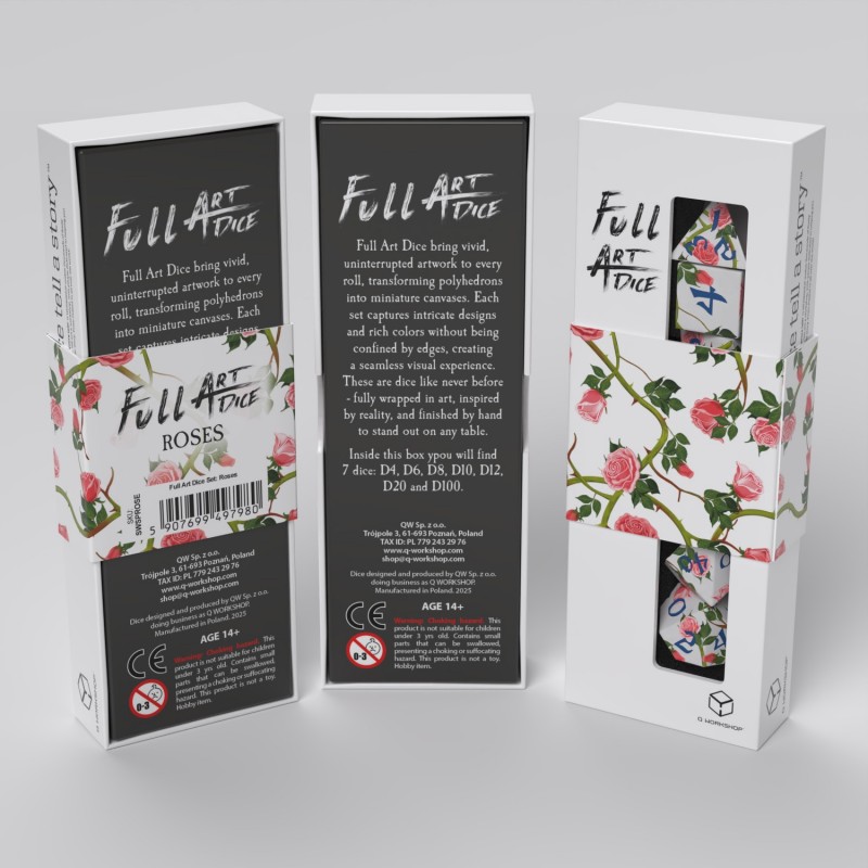 Q Workshop | Roses | Full Art Dice Set™