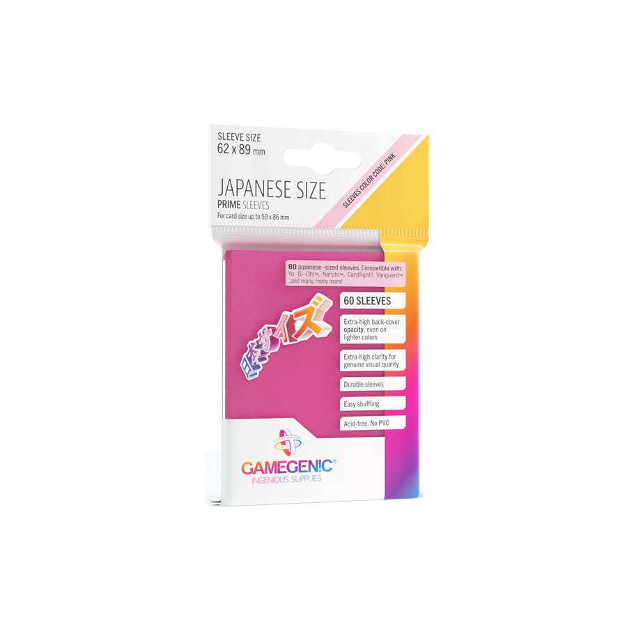 Gamegenic - Japanese Sized Sleeves - Pink (60 Stück)