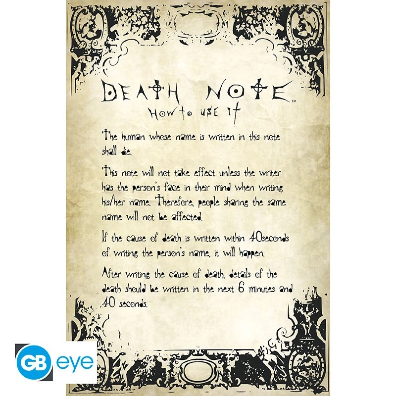 Death Note | (91,5 x 61cm) Rules | Maxi Poster