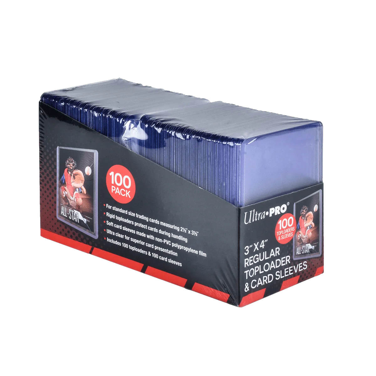 Ultra Pro - 3"x4" Regular Toploader + Soft Sleeves - 100ct Ultra Pro - 3"x4" Regular Toploader + Soft Sleeves - 100ct