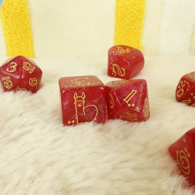 Q Workshop | Puffy | Llama Dice Set