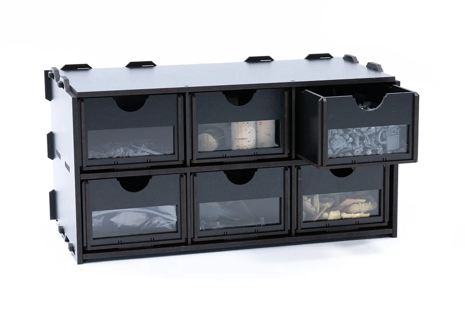 Kraken Wargames | Schrank mit 6 Schubladen | Black Rack